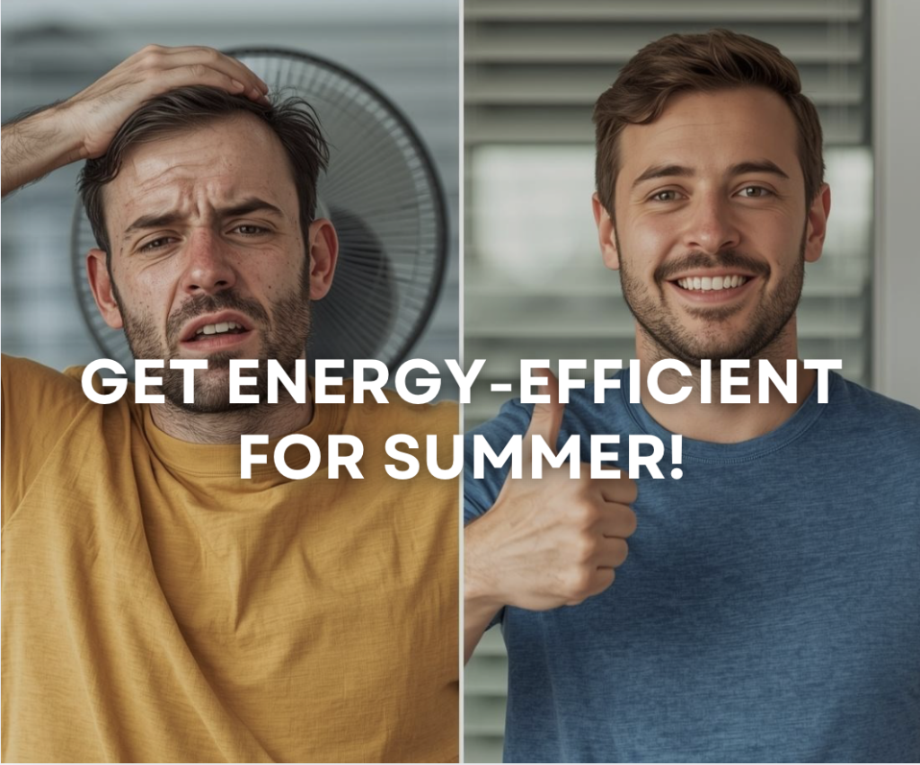 a graphic comparing life with old windows vs new energy efficient ones from performance windows!